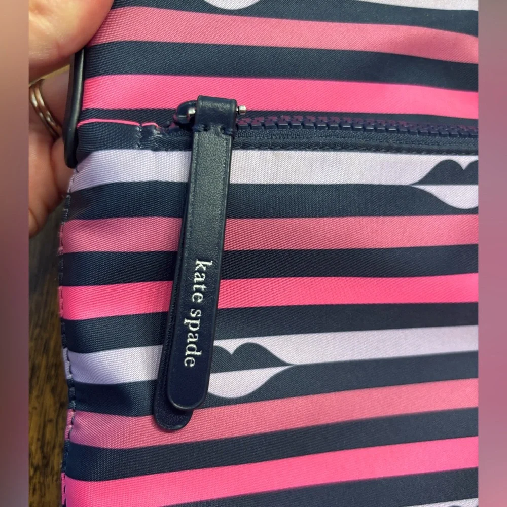Kate Spade Jae Nylon Crossbody Handbag lips design - Picture 4 of 15